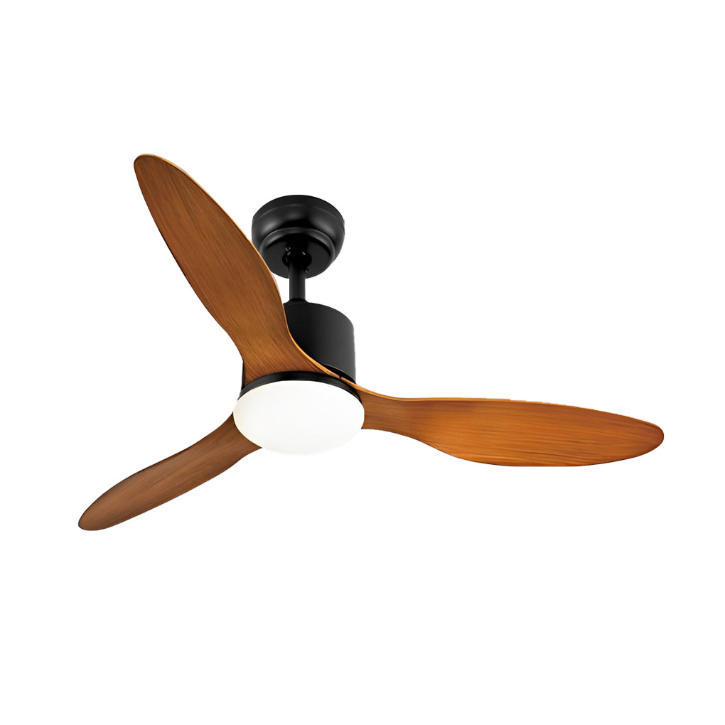 3-Blade Modern Ceiling Fan with Dimmable LED Light & Remote