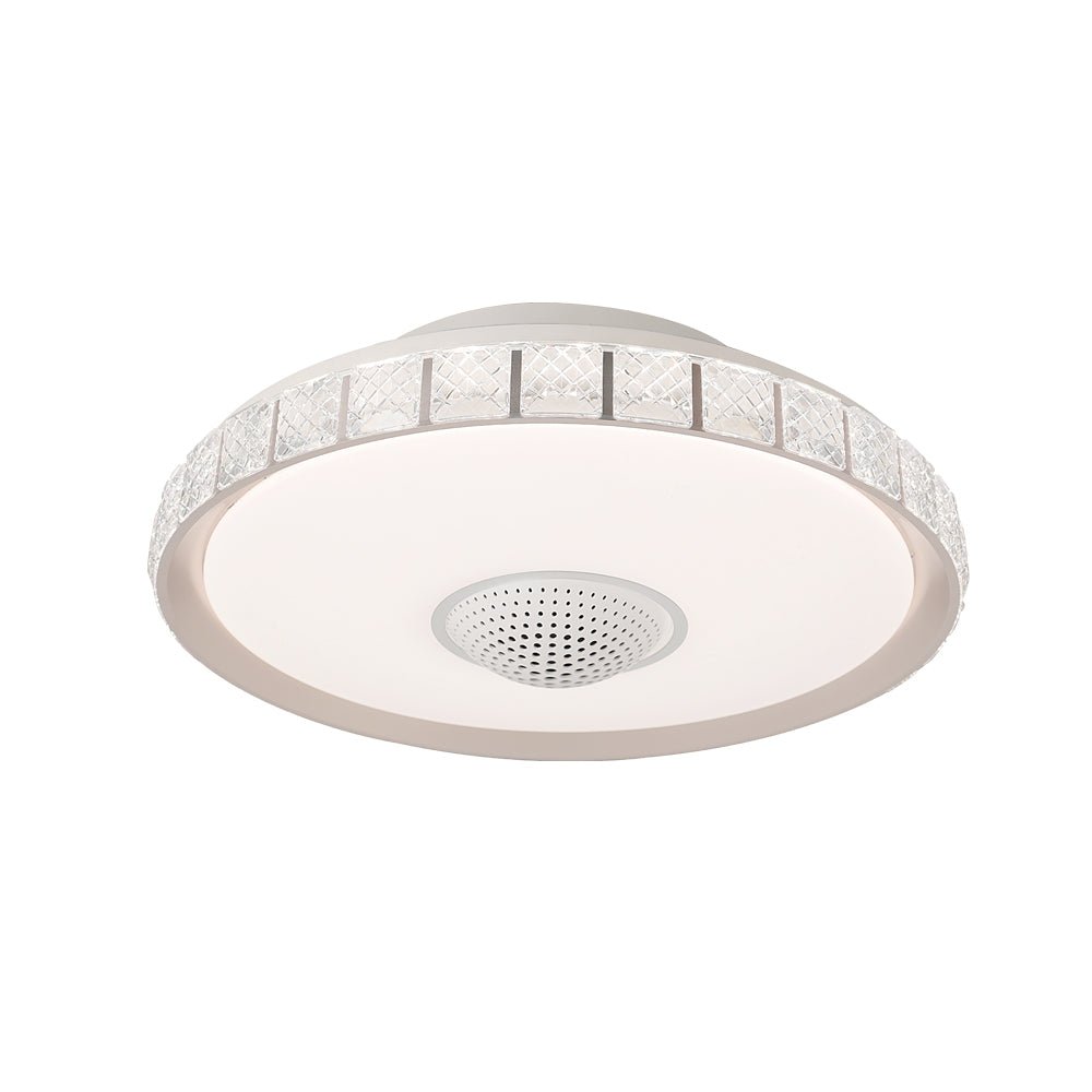 19.7" Bladeless Drum Ceiling Fan with LED Light & Remote