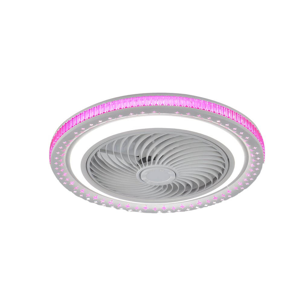 19.7" Bladeless Ceiling Fan with LED Light — Enclosed Design