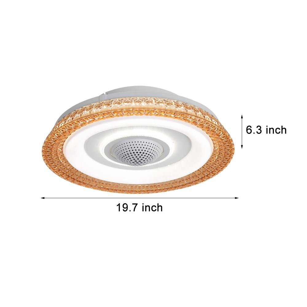 20" Bladeless Ceiling Fan with Dimmable LED & Remote