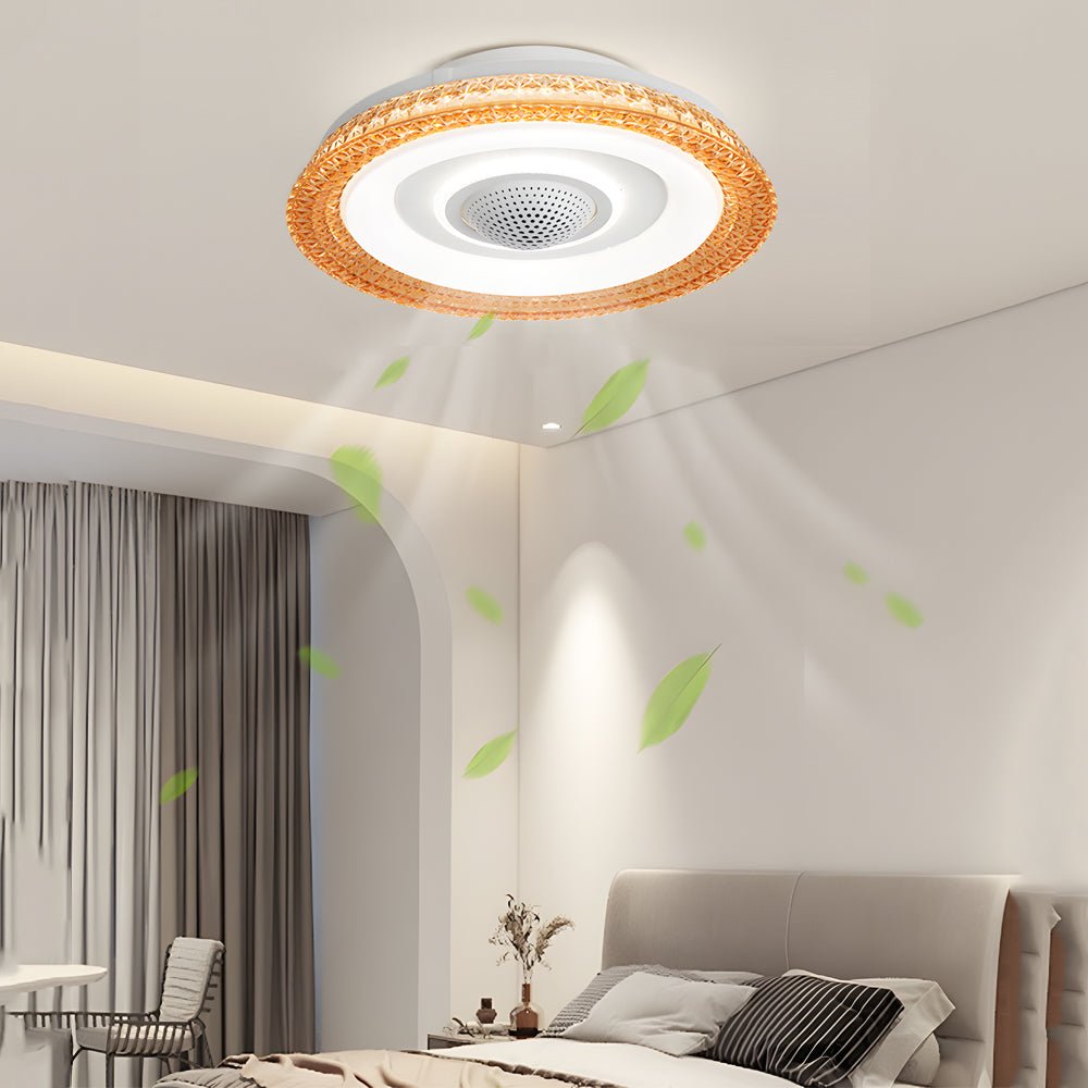 20" Bladeless Ceiling Fan with Dimmable LED & Remote