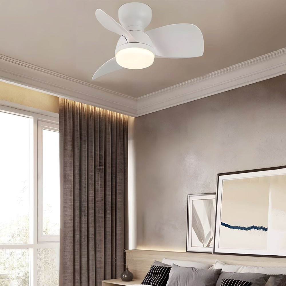 Space-Saving 3-Blade Ceiling Fan with Light & Remote