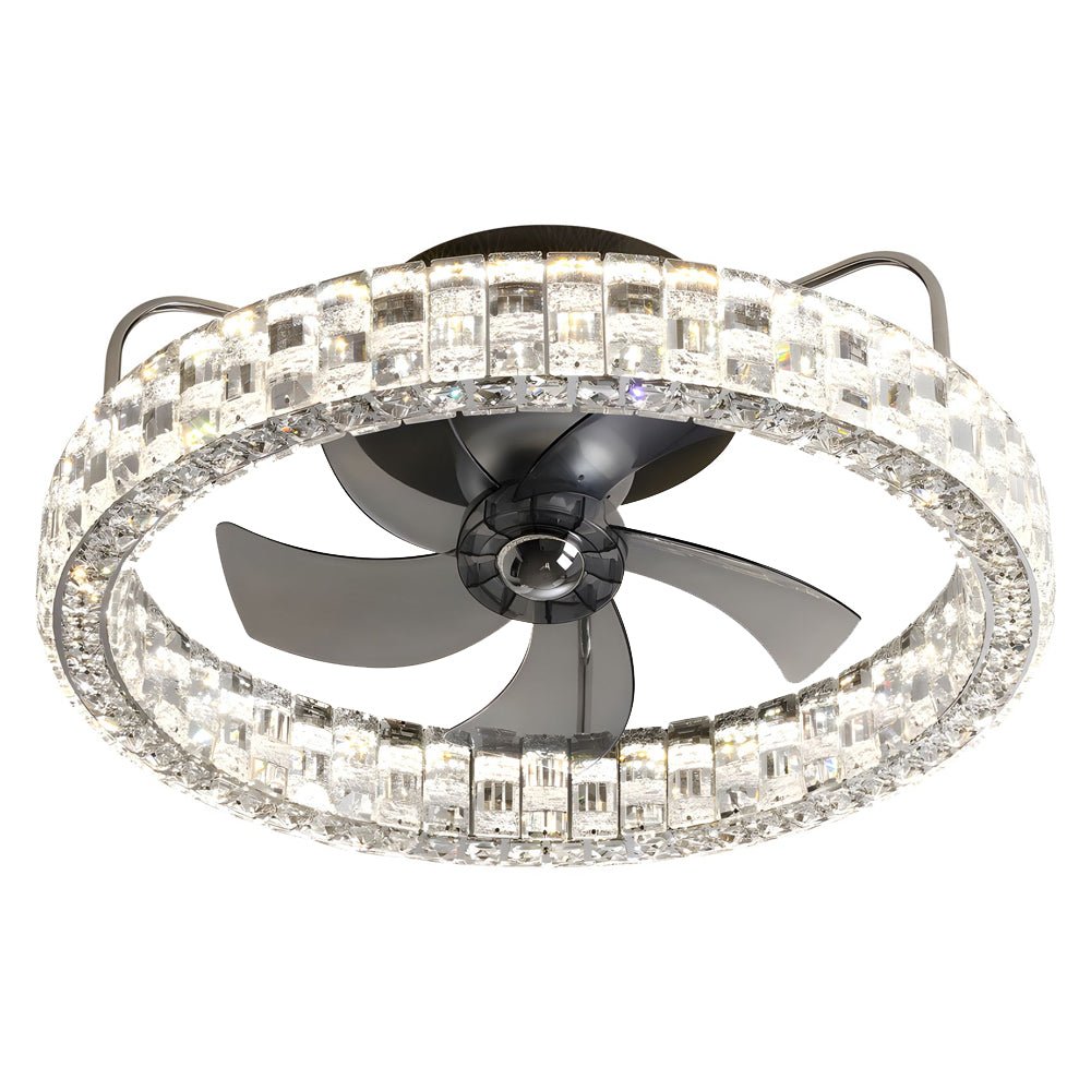 23.6" Crystal LED Low-Profile Ceiling Fan