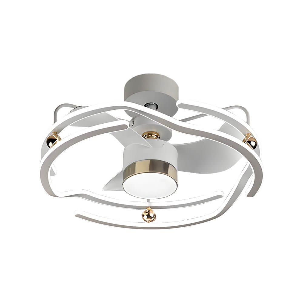 23.6" Low-Profile Ceiling Fan with Dimmable Light & Remote