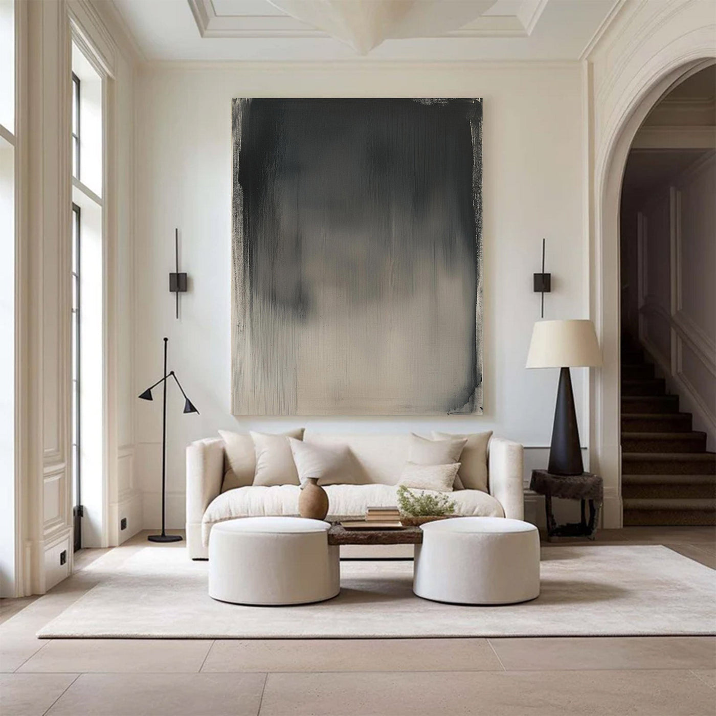 Large Abstract Gradient Canvas — Luxury Wall Art