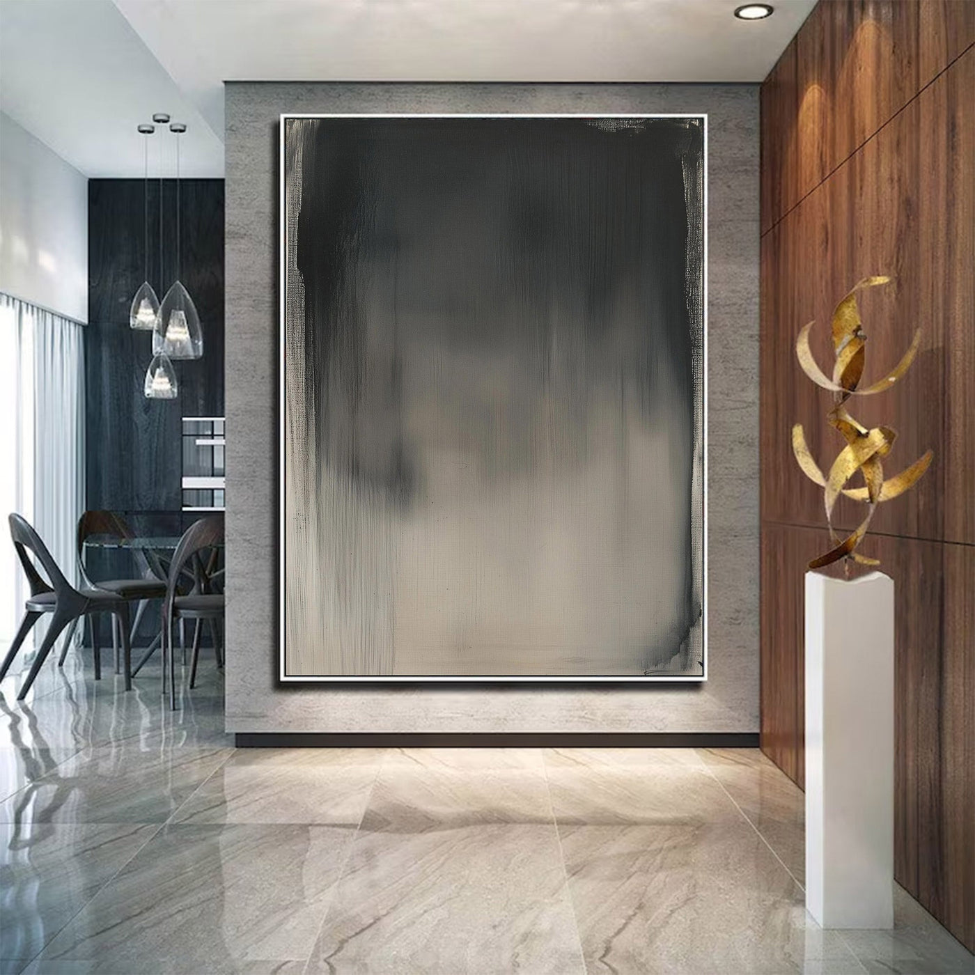 Large Abstract Gradient Canvas — Luxury Wall Art