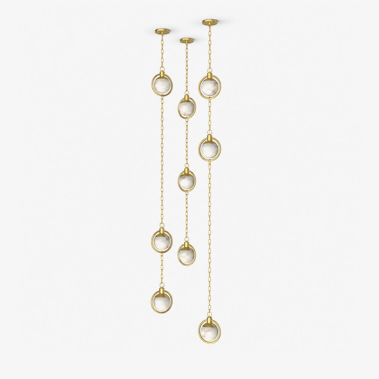 Alabaster Orb Chain Pendant Lamp