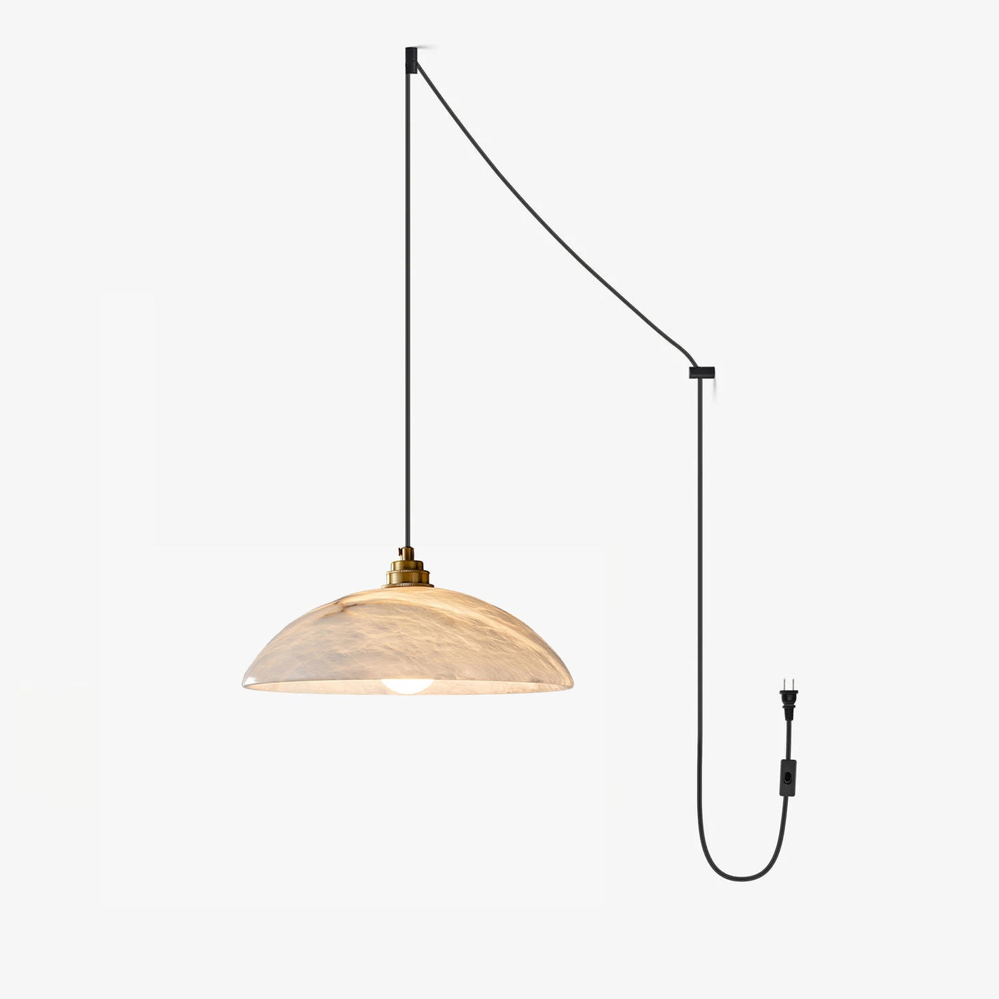 Alabaster Dome Swag Alabaster Pendant Lamp