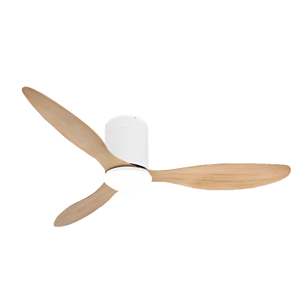 3-Blade Modern Ceiling Fan with Dimmable LED Light & Remote