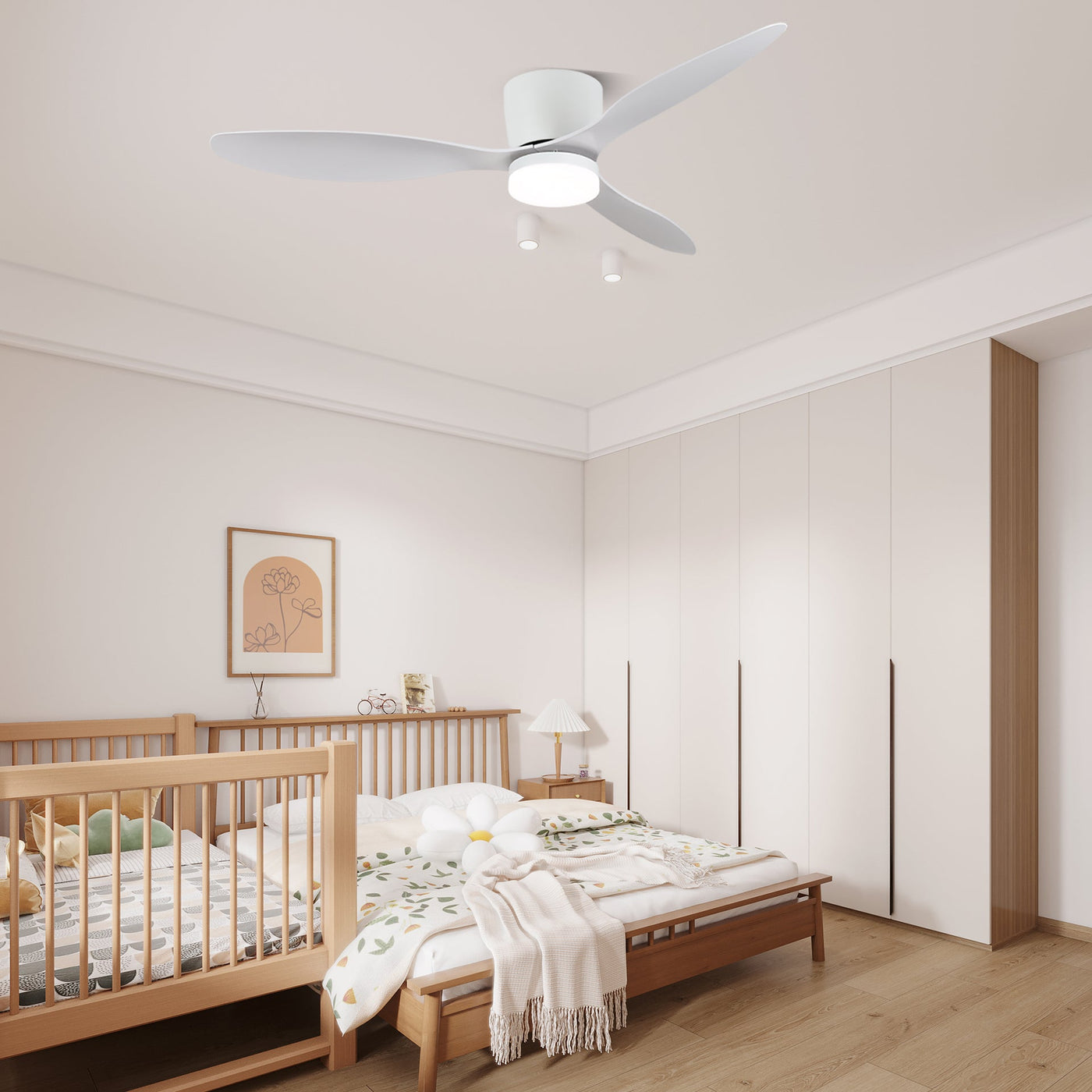 Aerodynamics Ceiling Fan with Light