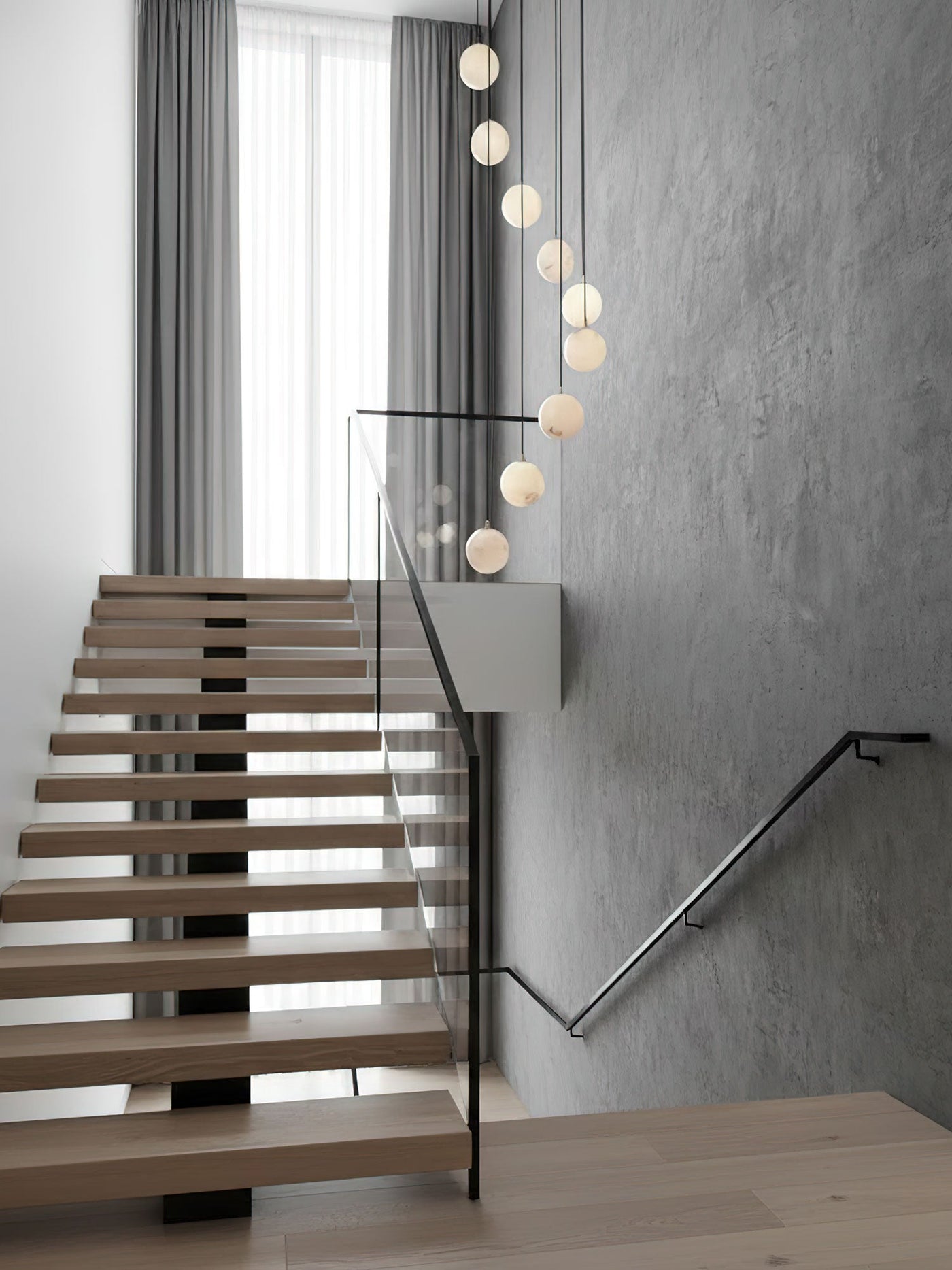 Alabaster Balls Cluster Chandelier