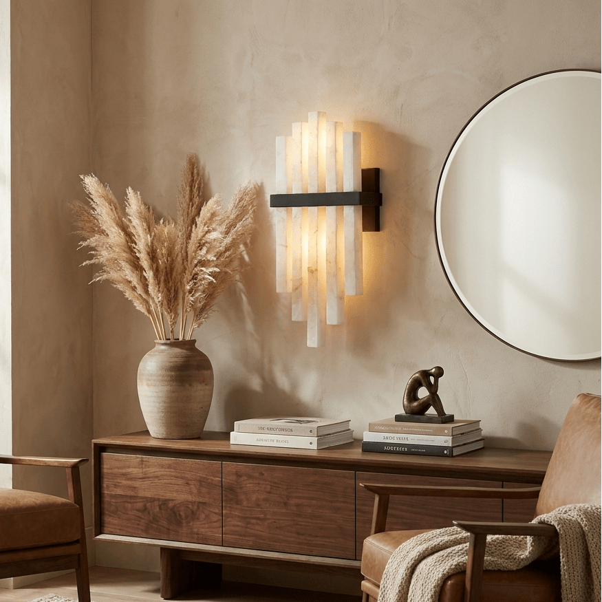 Alabaster Cascade Wall Lamp