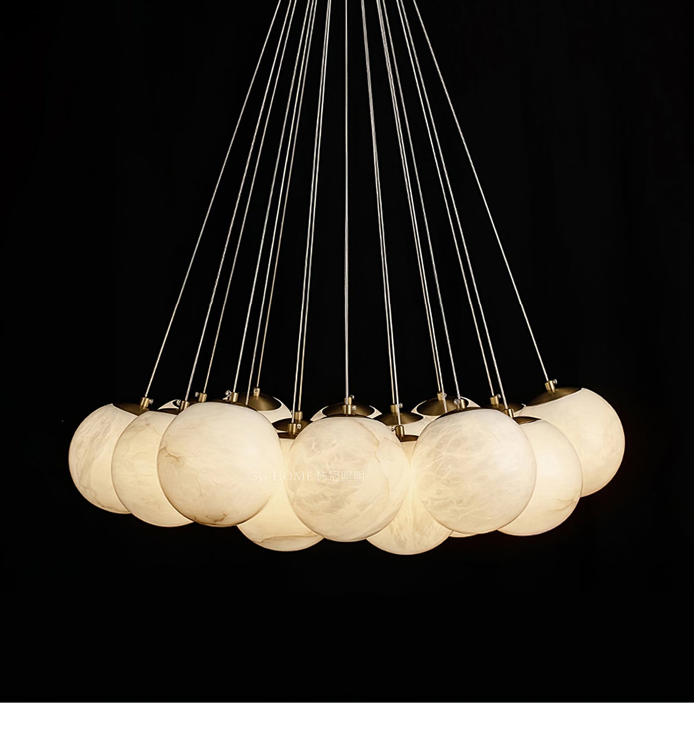 Alabaster Balls Chandelier