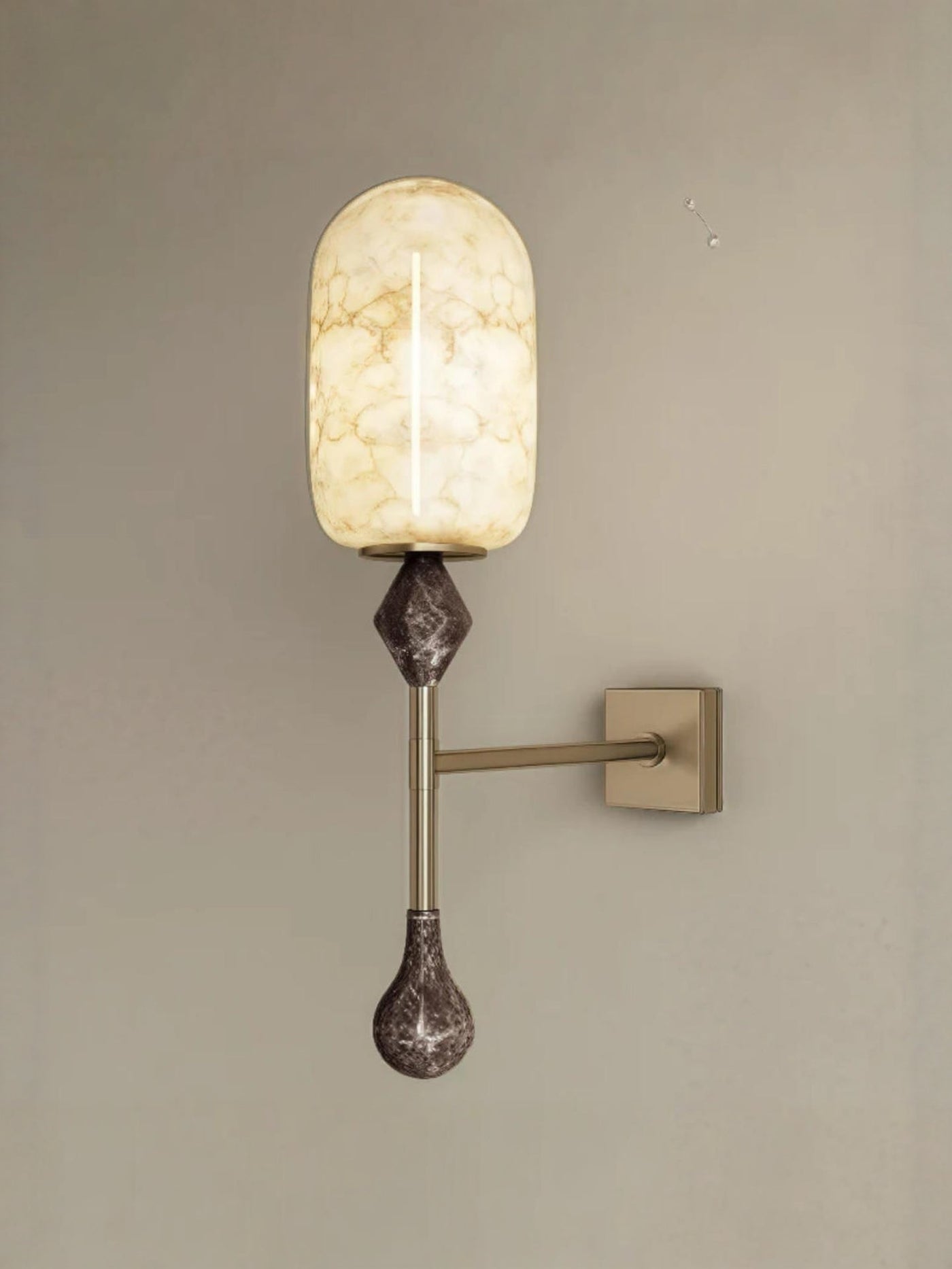 Alabaster Obelisk Double Wall Sconce