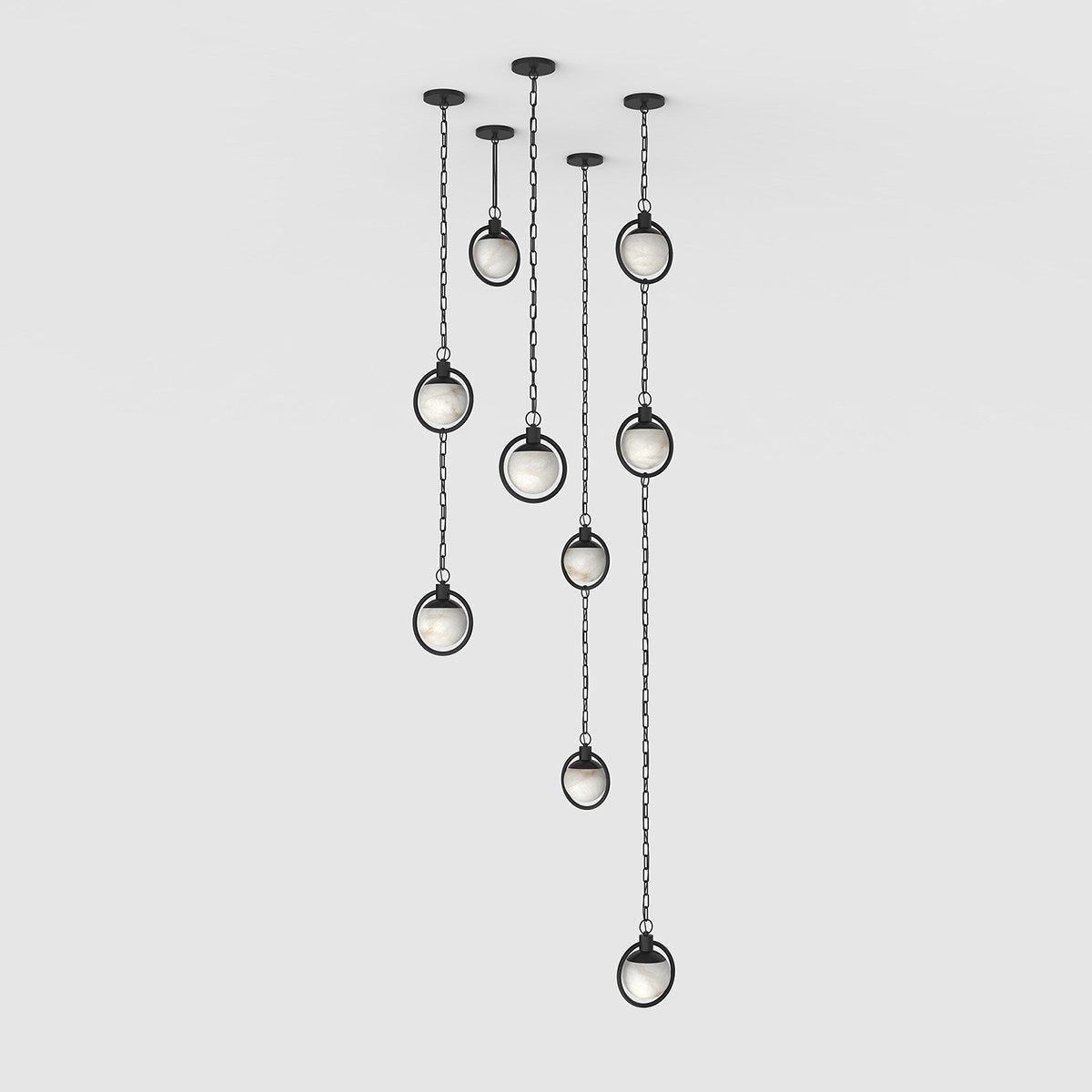 Alabaster Orb Chain Pendant Lamp