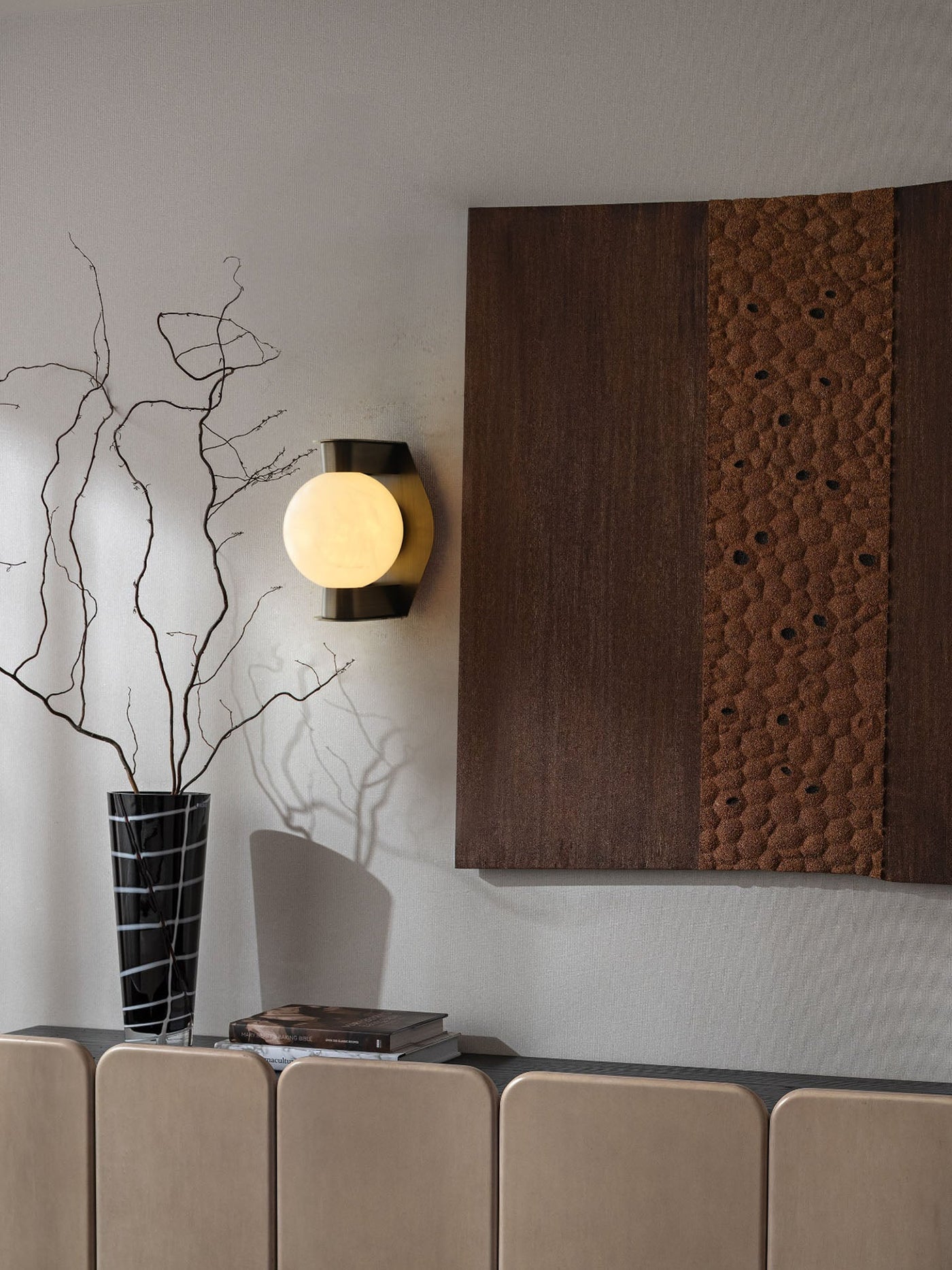 Alabaster Orb Wall Sconce