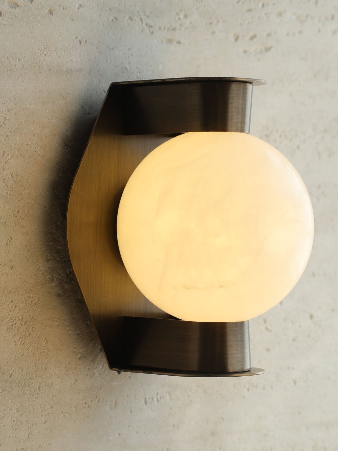 Alabaster Orb Wall Sconce