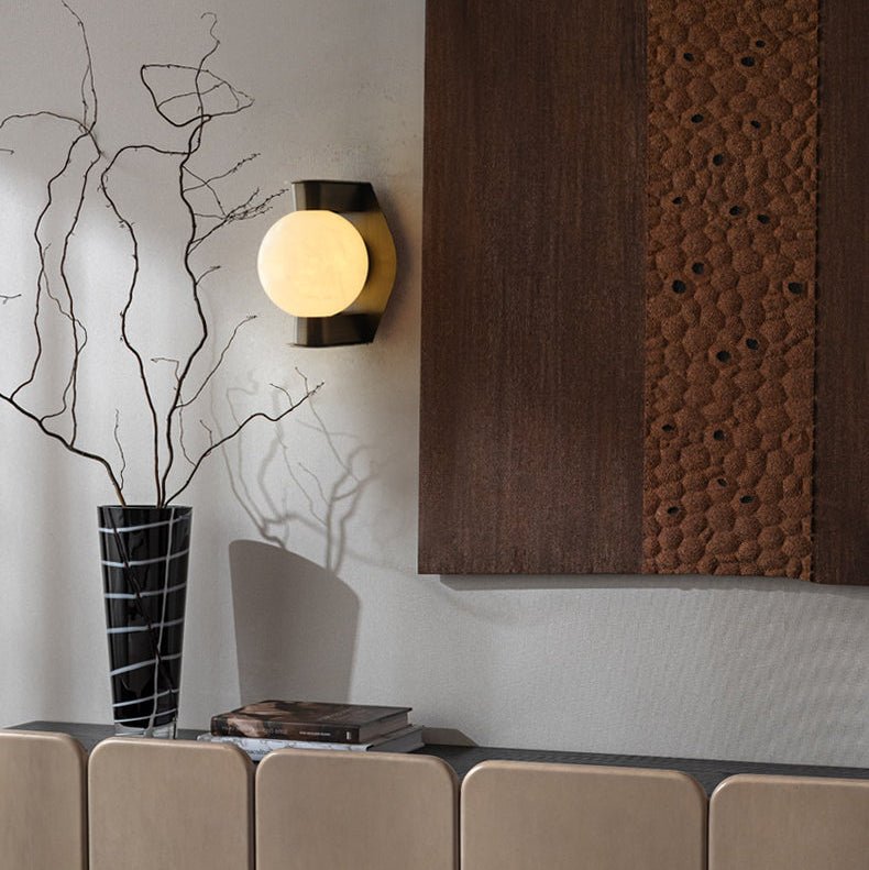 Alabaster Orb Wall Sconce