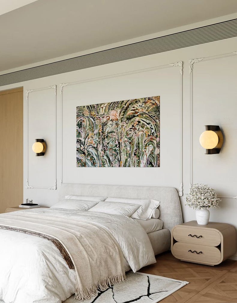 Alabaster Orb Wall Sconce