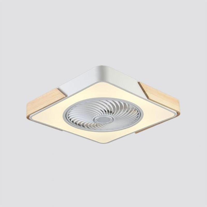 21" Bladeless Flush Mount Ceiling Fan with LED Light
