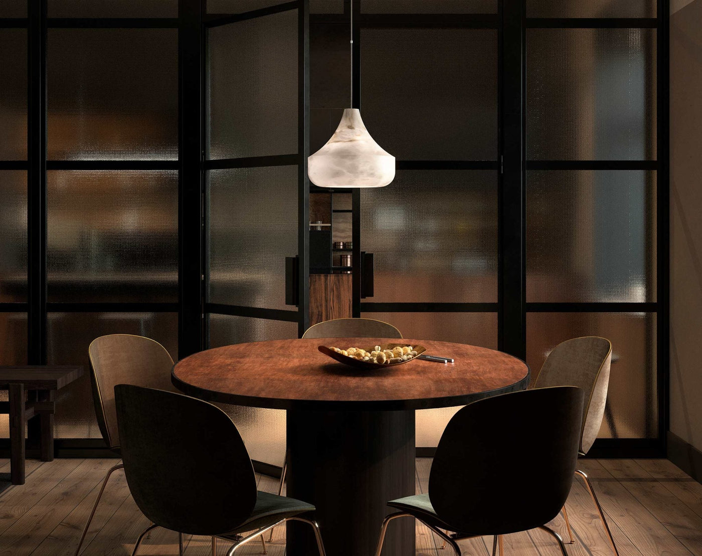 Alabaster Veil Pendant Light
