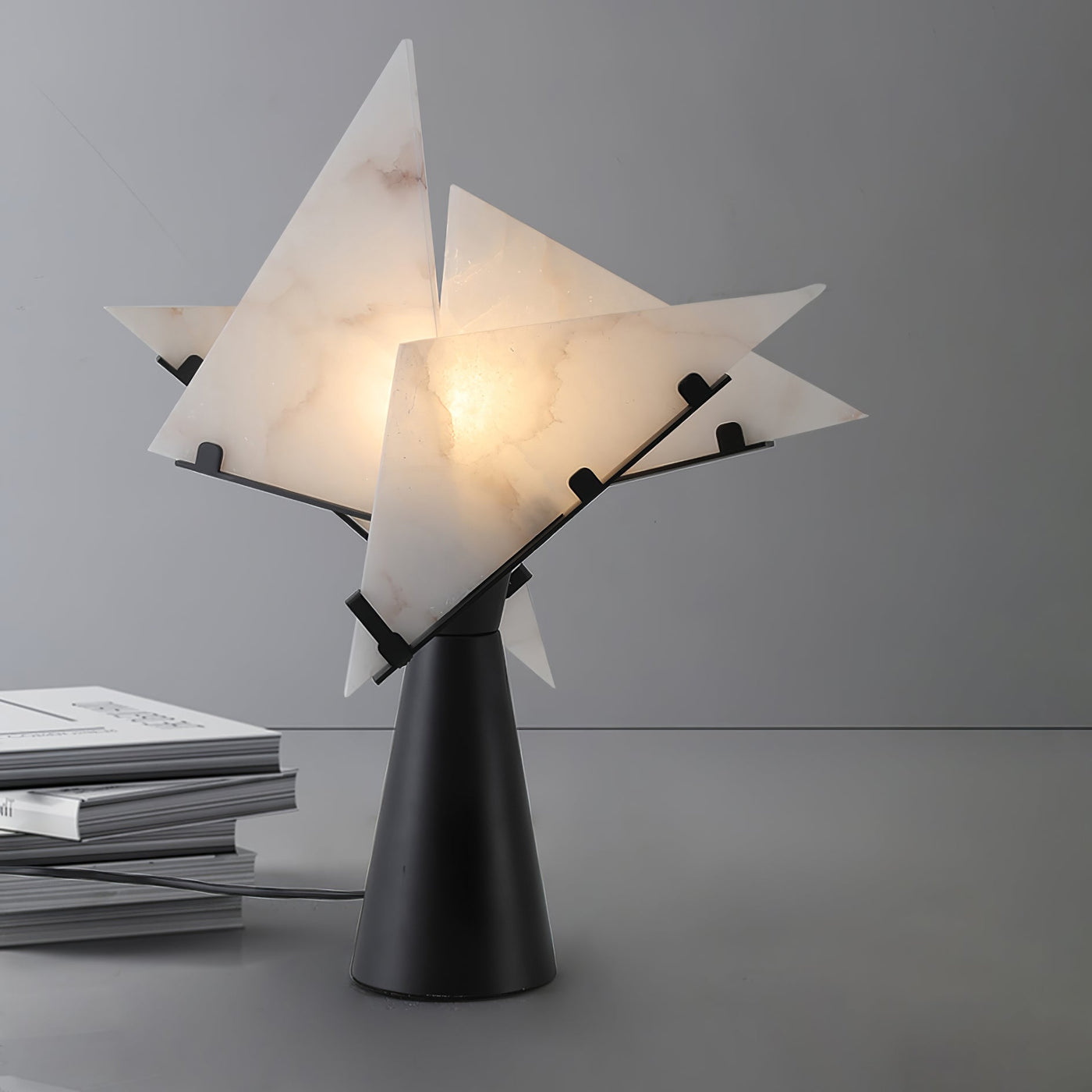 Alabaster Petal Table Lamp