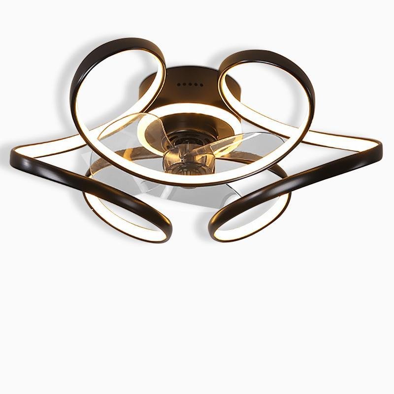 18" Flower Chandelier Ceiling Fan with LED Light & Remote