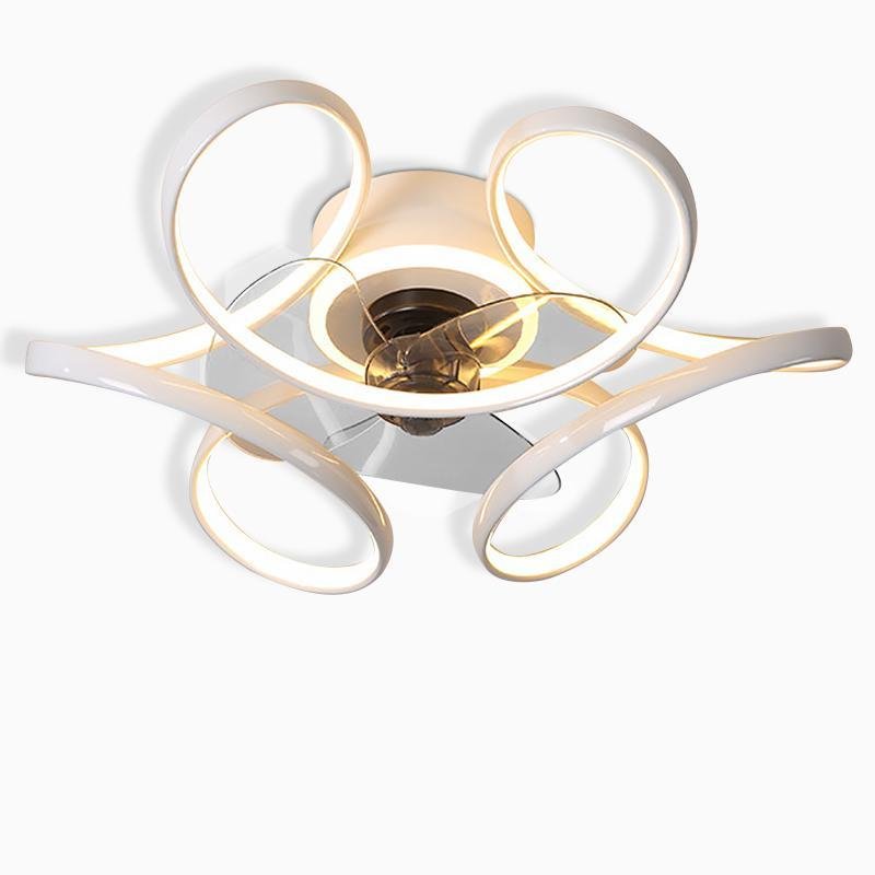 18" Flower Chandelier Ceiling Fan with LED Light & Remote