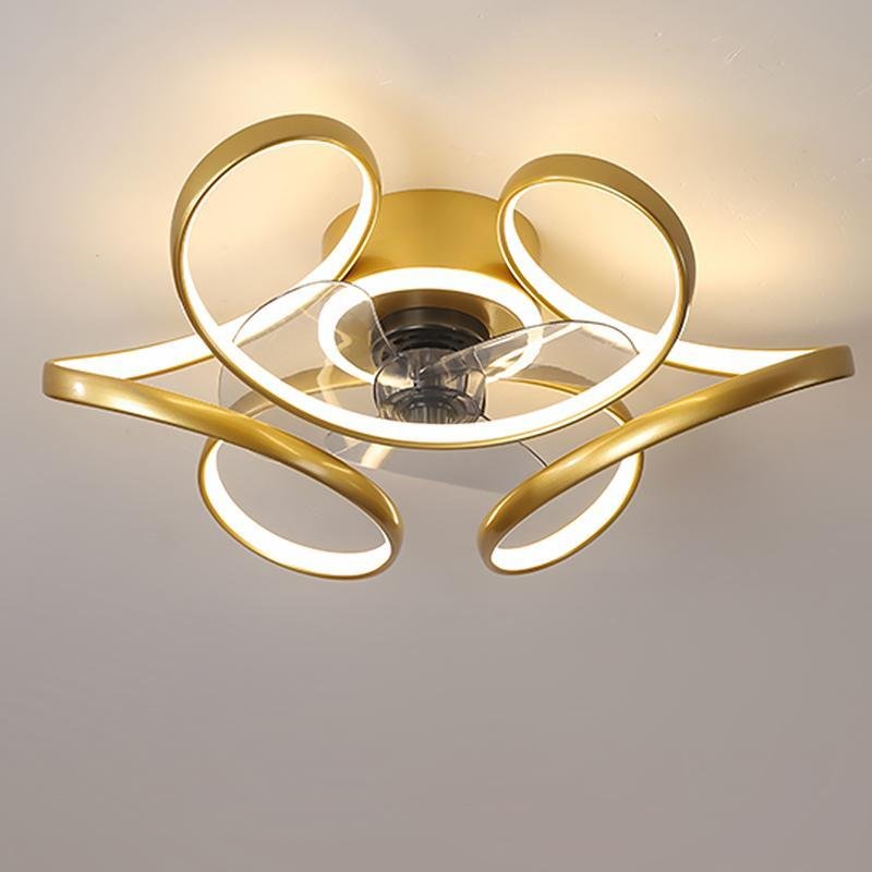 18" Flower Chandelier Ceiling Fan with LED Light & Remote