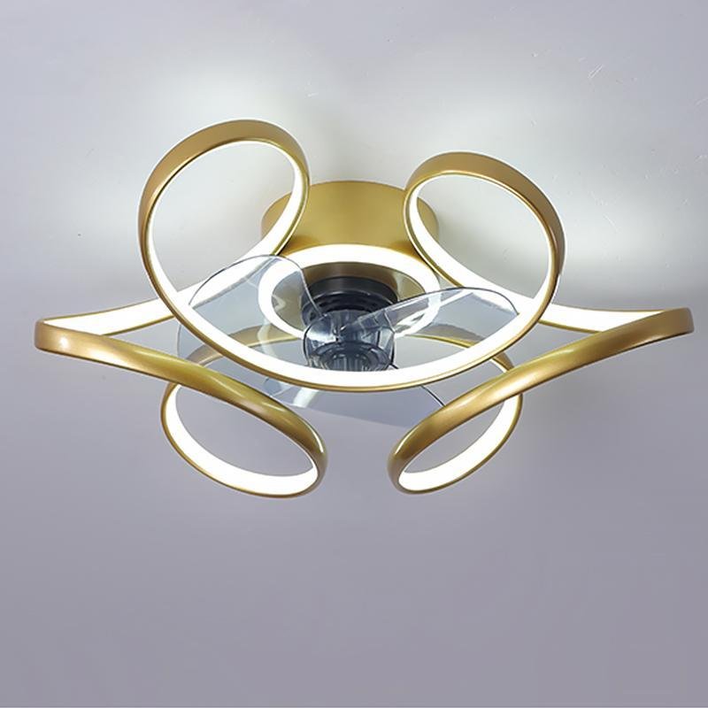 18" Flower Chandelier Ceiling Fan with LED Light & Remote