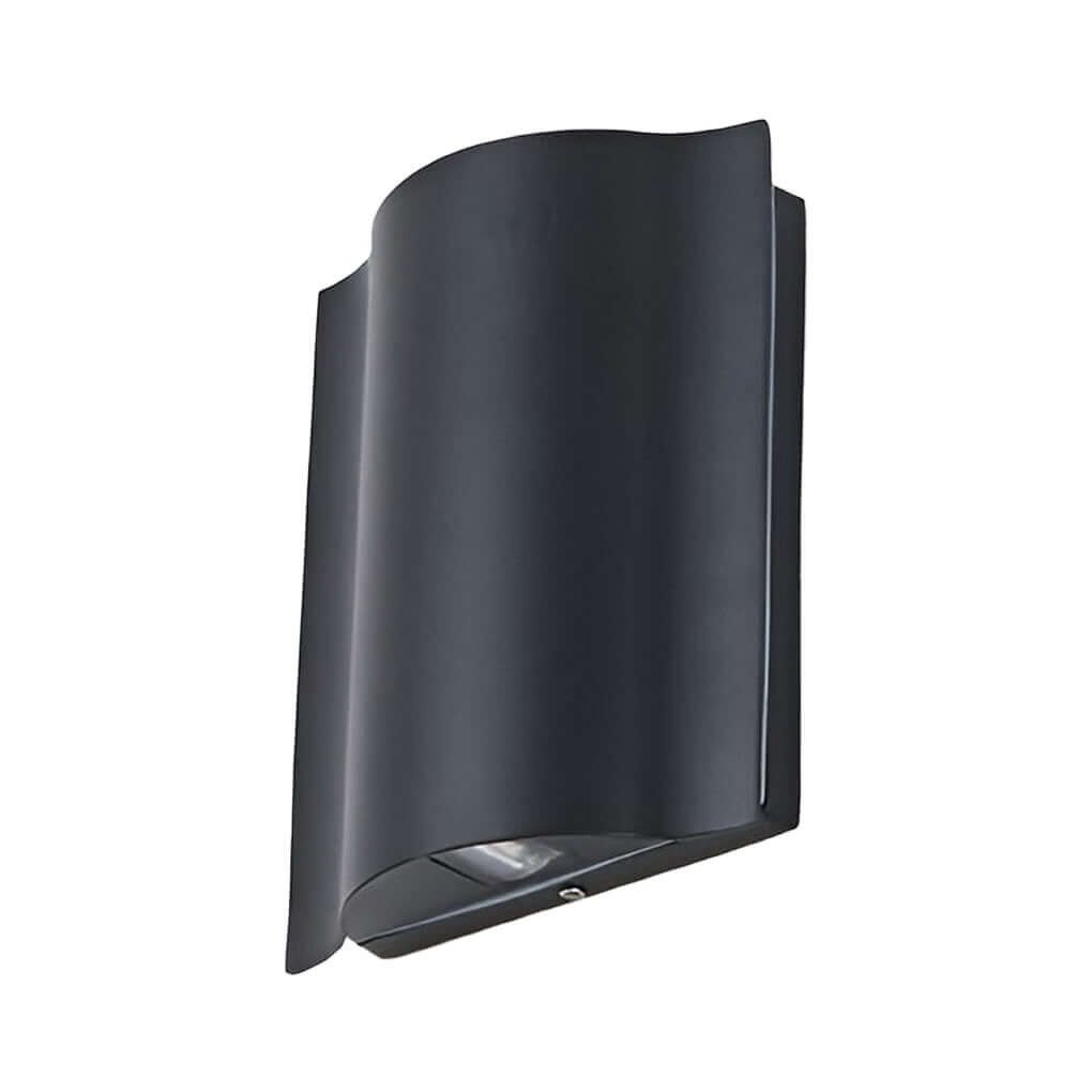 Outdoor Wall Sconce Modern LED Up Down Light Wavy Aluminum Patio