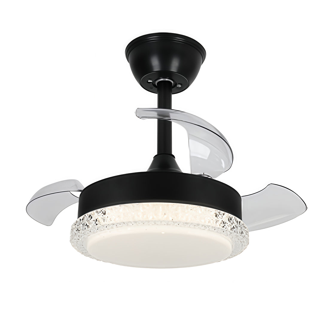 Quiet 3-Blade Flush Mount Ceiling Fan with LED Light