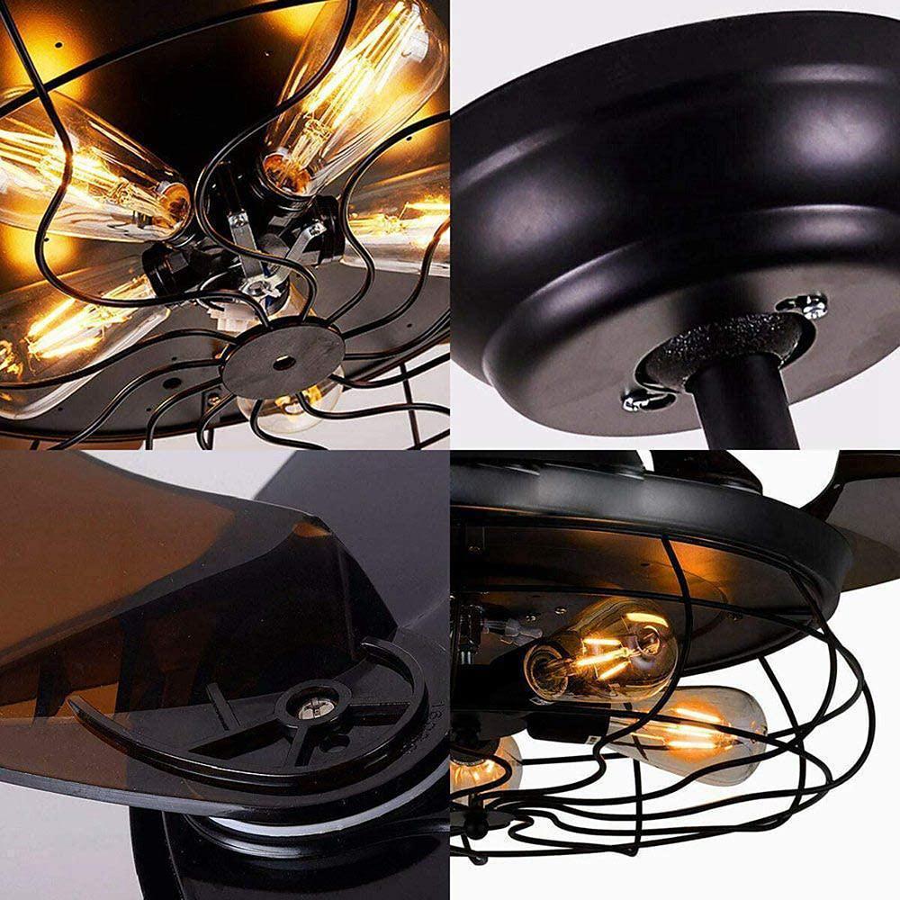 Farmhouse Retractable Ceiling Fan with Light