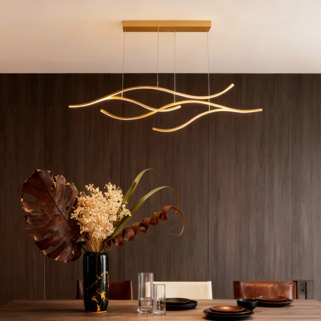 Wave LED Linear Chandelier