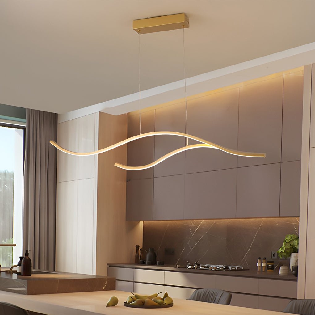 Wave LED Linear Chandelier