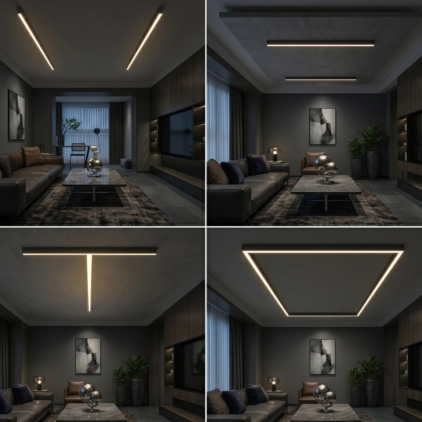 Long Linear Dimmable Ceiling Light