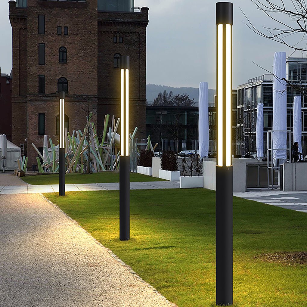 Bollard Light Modern LED Cylinder Pathway Outdoor Landscape Driveway