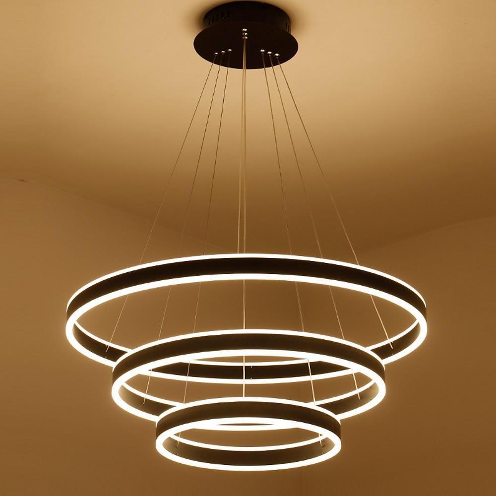 LED Chandelier Modern Interweaved Circles Pendant Dining Room Ceiling