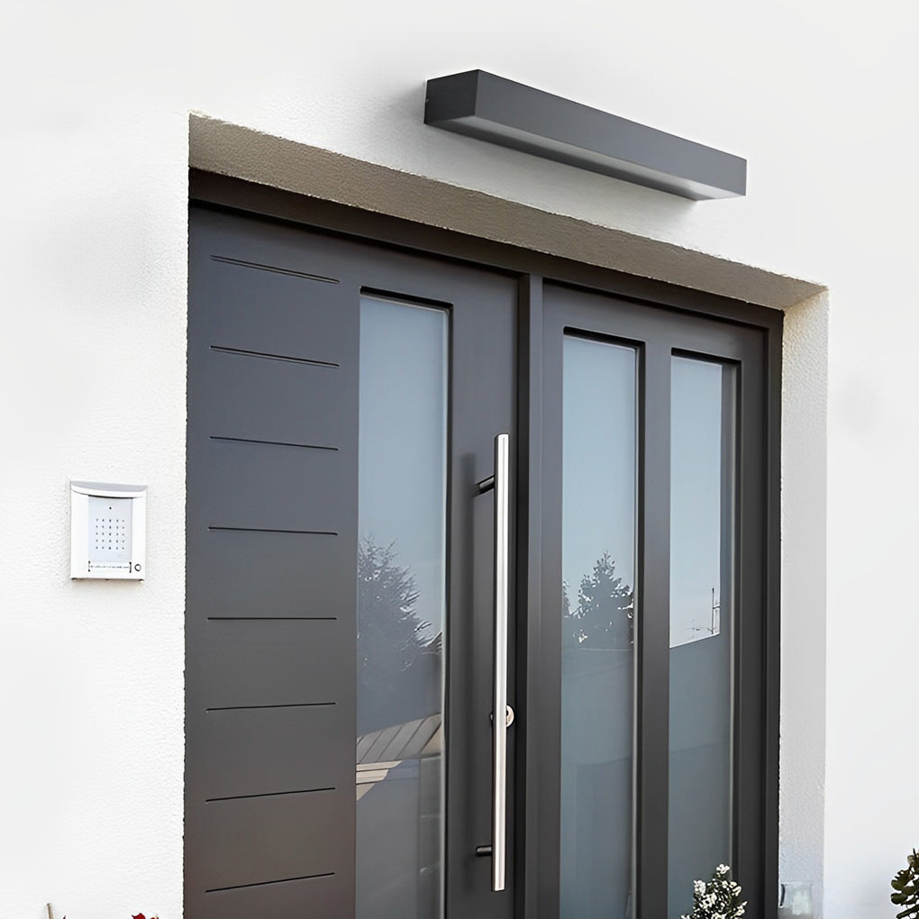 Outdoor Porch Light Modern LED Door Number Black Waterproof Sconce