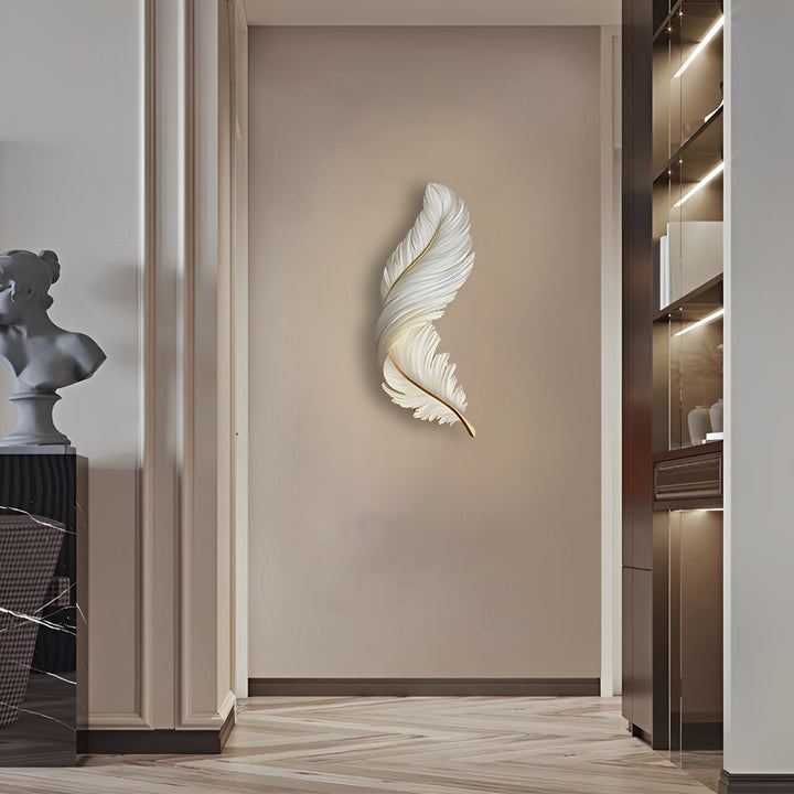 Wall Lamp Luxury Feather LED Art Deco Bedroom Living Room Sconce