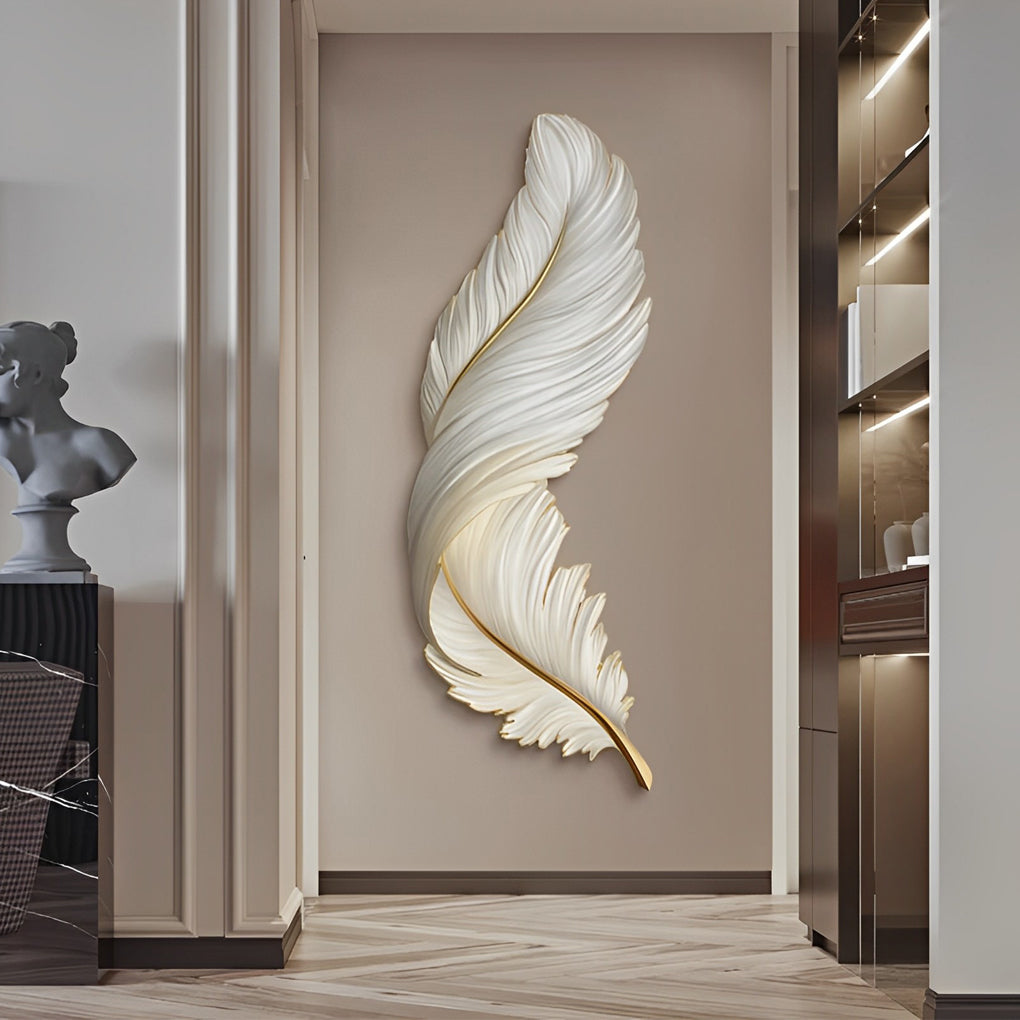 Wall Lamp Luxury Feather LED Art Deco Bedroom Living Room Sconce