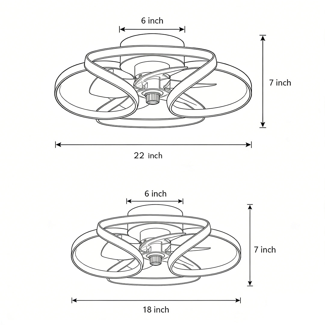 Flower LED Ceiling Fan with Light