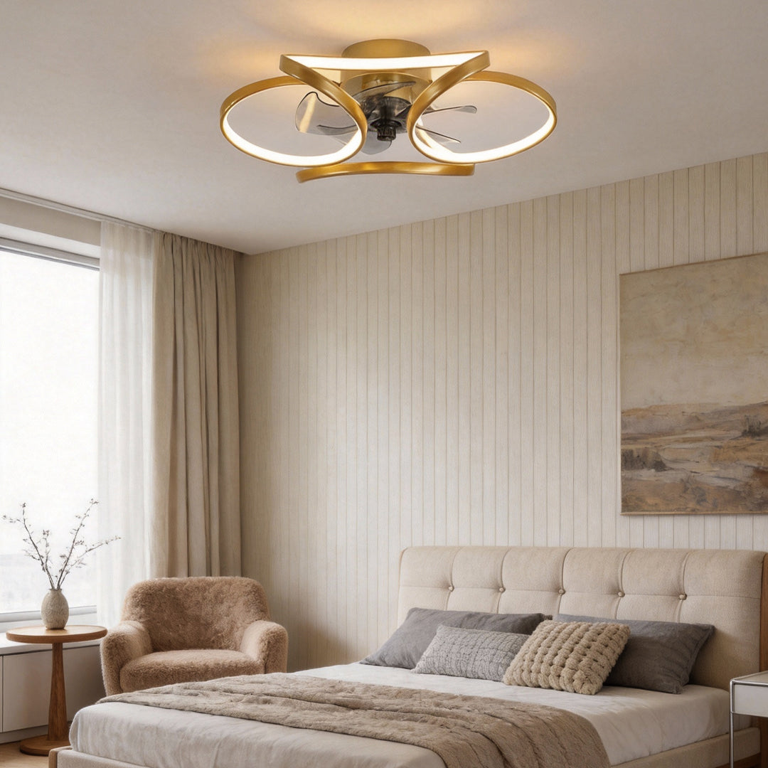 Flower LED Ceiling Fan with Light