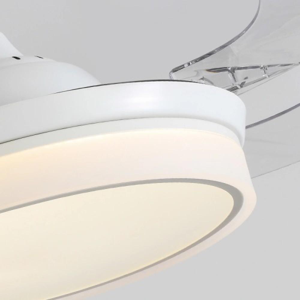 4-Blade Retractable Ceiling Fan with LED Light