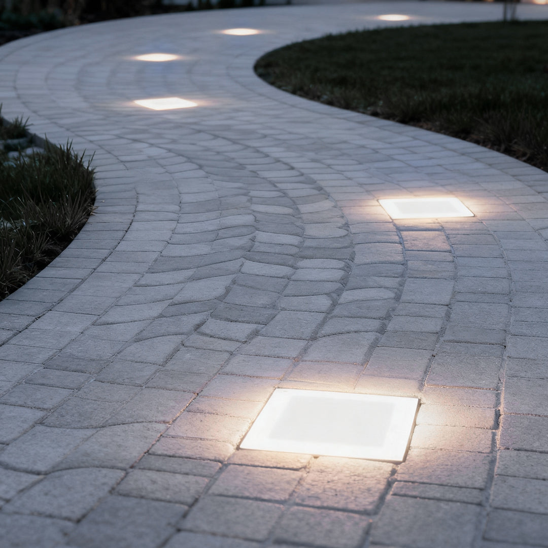 Solar Step Lights - Outdoor LED Ice Cube Deck - Pathway Garden Lamp