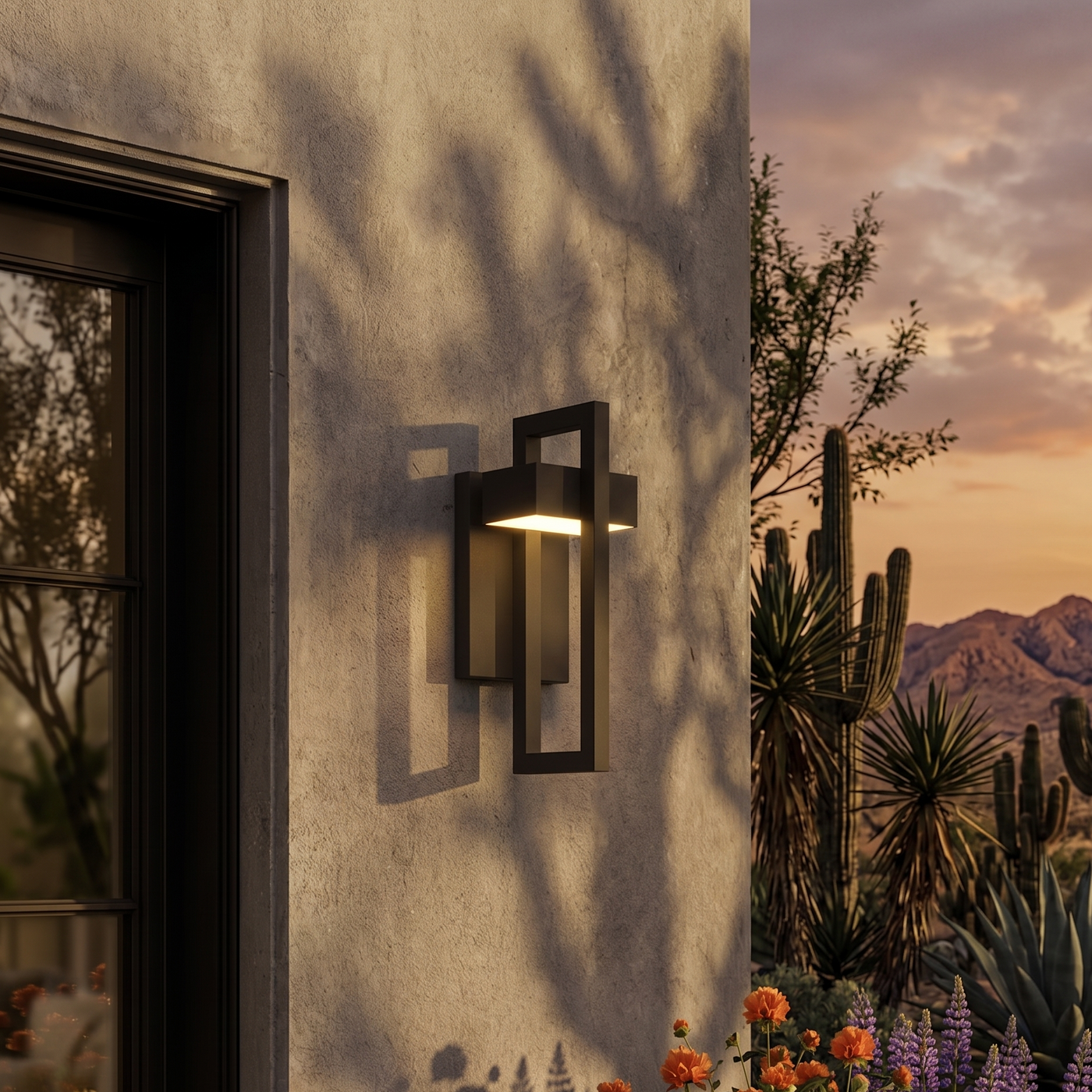 Luttrel Black Wall Sconce with Integrated LED