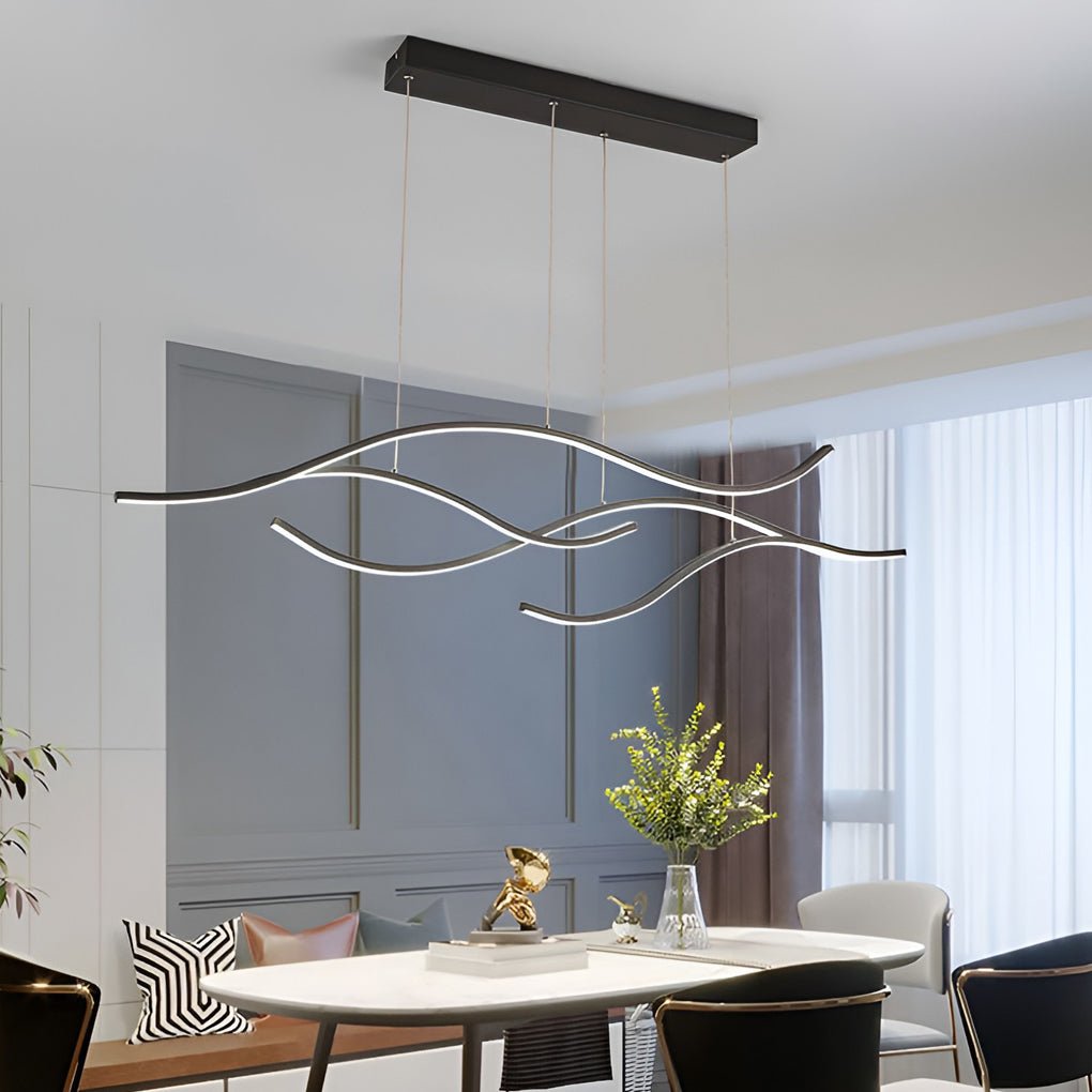 Wave LED Linear Chandelier