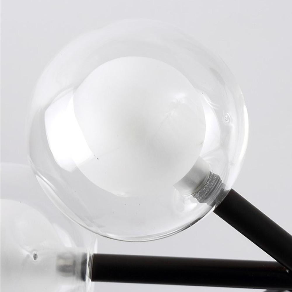Sputnik Chandelier Modern 25-Light Glass Bubble Gold Black Pendant