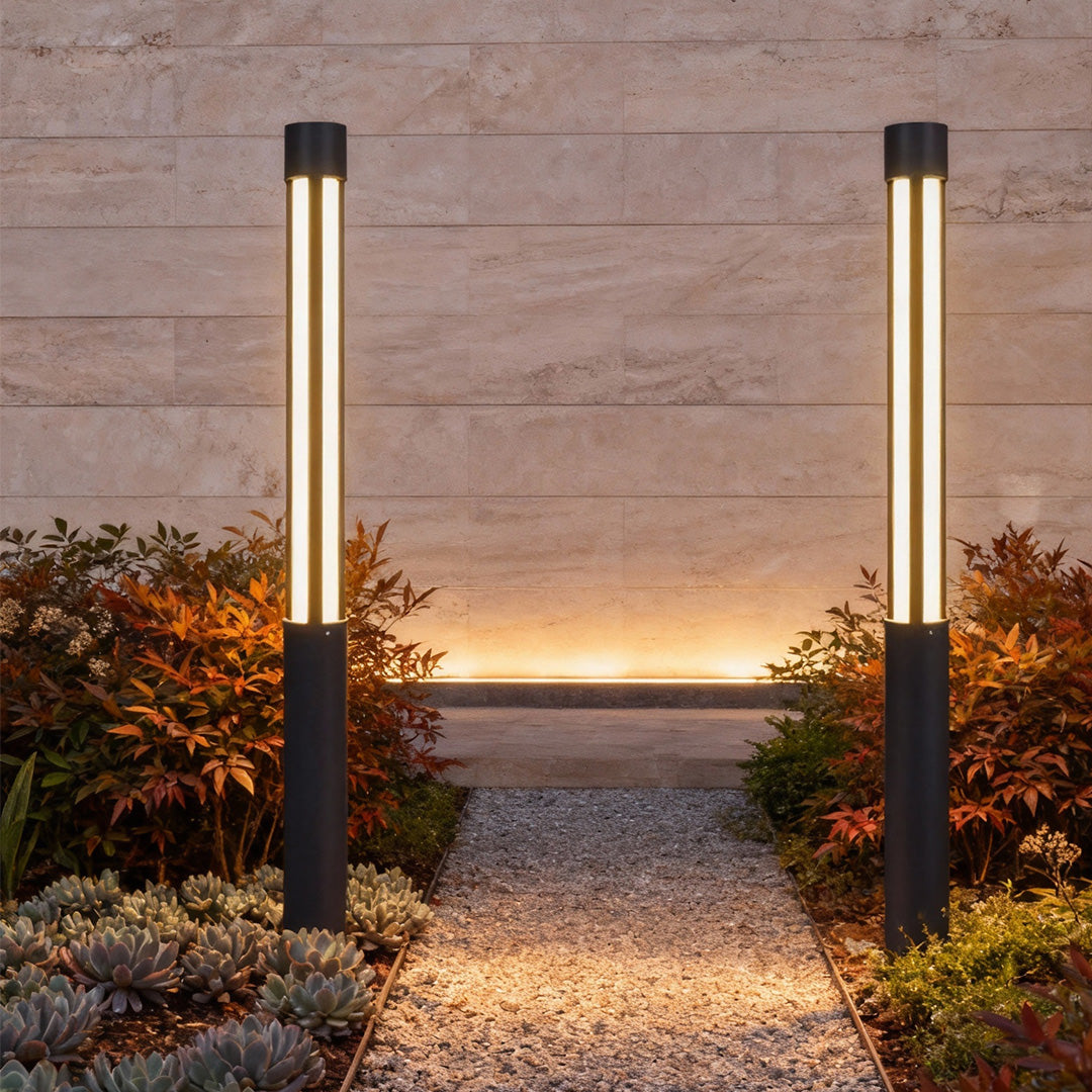 Bollard Light Modern LED Cylinder Pathway Outdoor Landscape Driveway