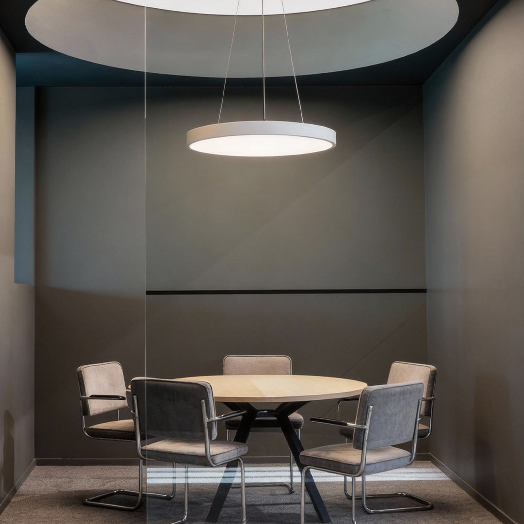 Pendant Light - Modern Minimalist Metal Ring - Office Kitchen Hanging Lamp